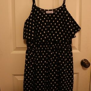 Black and White Polka dot Strap Dress